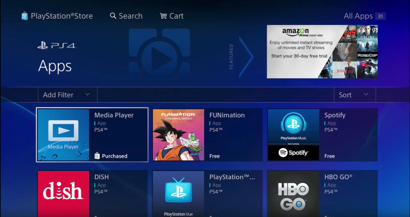 ps4 video player